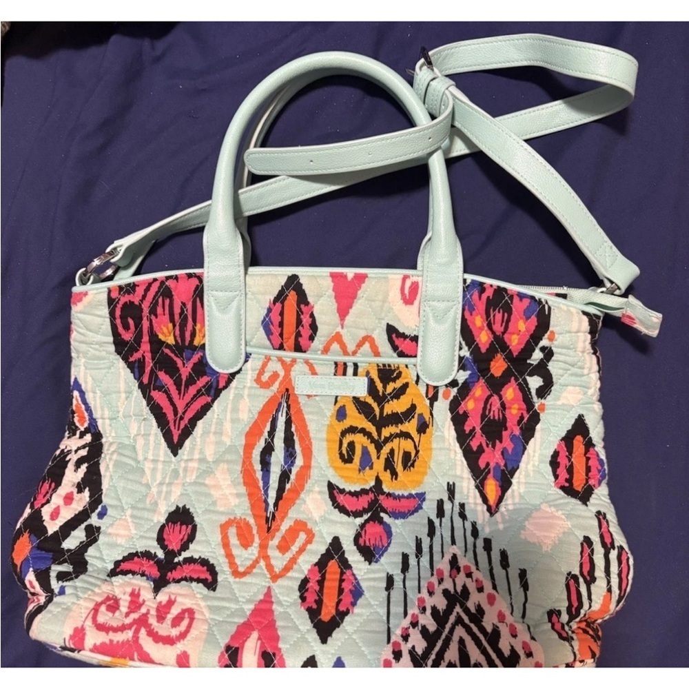 Vera Bradley teal Tote with Aztec Accents.​